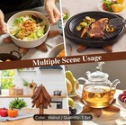 Wooden Trivet Set With Tree Stand     3 Heat-resistant Mats   1 Base   Walnut