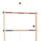 Double Wooden Ladder Toss Backyard Game With 6 Bolas Lawn Family Party Game
