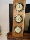 Vintage West   Company Nautical 3 Dial Weather Station Barometer Hygrometer