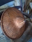     Vintage Se Asian Vietnam Rice Patty Hat And Winnow Basket Very Nice Htf     