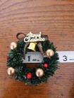 Miniature Christmas Wreath With Tree Dollhouse 1 12 Scale Decoration Set Of 5