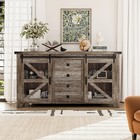 Wooden Side Cabinet Sideboard With Doors Cutlery Storage Cabinet With Drawers Us