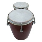 Bango Drum Set Mango Wood Brown Professional Two Piece Folk Musical Instrument