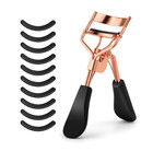 Stainless Steel Eyelash Curler With 10 Silicone Pads - Quick  Long-lasting Curls