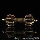 6 old Tibet Buddhism Temple Bronze Gilt Vajra Phurpa Dagger Equipment Statue