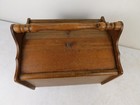 Cute  Vintage Wood Sewing Notions Storage Basket Box Caddy