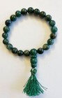 Prayer Healing Stone Hand Knotted Unisex Bracelet Green Jade 7-8 Mm 27 1 Beads