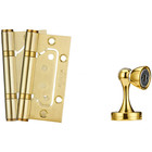 Silent Magnetic Door Stop With Stainless Steel Door Hinge For Secure Closure