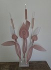 Vtg Mcm Lucite Calla Lily Floral Sculpture Pink   Clear Art Decor Glam Spring