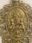 Vintage 1930 1950 Brass Plated French Cherub Decorative Wall Plaques 19 X 8