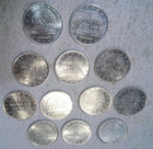 Man In Space  12 Nasa Tokens  --mercury  Gemini  Apollo--      c707-970 