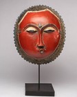 1008 Baule Mask With Stand Ivory Coast Africa Tribal African Mask Artwork