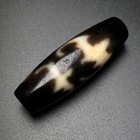 Rare Tibetan Buddhism Agate 5 Bat Totem Dzi Bead Amulet Necklace Pendant G4571