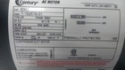 Century B384 5 Hp 3450 Rpm 208-230vac Capacitor-start Air Compressor Motor