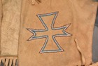 Antique Native American Leather Sioux Indian Beaded Vest Shirt 20  Clothing Vtg