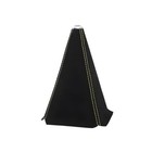 Suede Leather Shift Boot Cover Black yellow