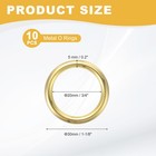 10 Pcs 3 4  X 0 2  Metal O Ring Solid Seamless Welded Brass Round Rings Brass