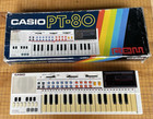 Casio Pt-80 Mini Synth Electronic Keyboard Works W 6 Rom Ro-551 Cartridge