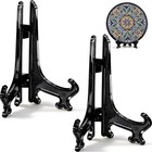 2pcs Black Acrylic Easel Plate Stands 3 Inch Small Display Holders