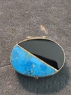 Vintage Sterling Silver enamel Pill Box