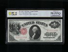 Sc 1917  1 Fr 37 Legal Tender Red Seal    sawhorse    Pcgs 58 Ppq Choice Au  266a 
