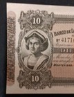 Uruguay 1883 10 Pesos  Banknote Uncirculated S242r 