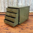 Vintage Industrial Parts Bin 4 Drawers Metal Green Garage Shop Craft Toolbox