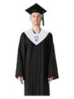 New   Sealed National Honor Society White Satin Stole With Embroidered Patch