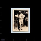 Old Vintage Photo Solo Man By Fence Untied Tie Original Snapshot Photograph