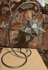 Moravian Star Hanging Tea Light Lantern Candle Holder W  Pedestal Metal