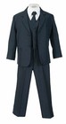 Boys Navy Suits Kids Formal Dress Toddler All Sizes Choose Your Free Color Tie