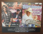 2010 Keith Urban Kenny Chesney Concert Flyer Card 6 x4  Hard Rock Las Vegas