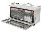 36 Inch Aluminum Underbody Tool Box Rv Trailer Flatbed Storage T Handle 2 Keys