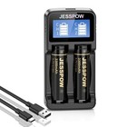 Universal 2-slot 18650 Battery Charger   2pcs 3300mah Li-ion Batteries  3 7v  Fl