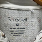 Sansoleil Golf Shirt Pullover Womens Medium Soltek Cocktail Print White 1 4 Zip