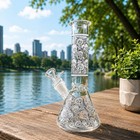 8inch Skull Fluorescent Glass Bong Glass Water Pipe Smoking Tobacco Beaker 14mm