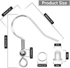 Silver Diy Earring Hooks Jewelry Making Kit Hypoallergenic 900 Pcs Supplies Jump