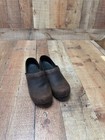Dansko Professional Comfort Clogs Shoes Womens 7 Brown Leather Slip On Round Toe