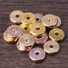 4-14mm Flat Round Beads Gold Silver Color Spacer Bead Diy Jewelry Making Charms