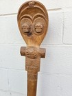 Large 40  Carved Wood Polynesian War Club Staff - Marquesan U u Tiki Statue Art
