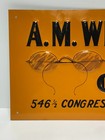 Vintage A m  Wentworth Optician Embossed Metal Sign Aaa Sign Co Coitsville Oh