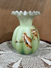 Mt Washington  Hand Painted Poppy Vase Glows