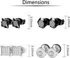 Onesing 21 Pairs Stainless Steel Earrings For Men Inlaid Cross Dangle Hinged Ear