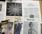 Vintage Crochet Pattern Lot Mail Order Yarn Labels Over 60 Assorted Patterns