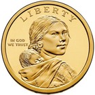 2013-p Native American Golden Dollar Coin -p Mint-  unc  Brilliant Uncirculated