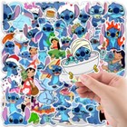50pcs Lilo   Stitch Stickers Disney Cartoon Stitch Angel Waterproof Vinyl Decals