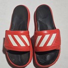 Adidas Alphabounce Slide Sandal Mens Size 11 Red Pre Owned
