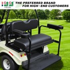 10l0l Golf Cart Rear Seat Arm Rest With Cup Holder For L- Classic  Black