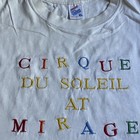 Vintage Cirque Du Soleil At Mirage Tshirt Size Xl White Embroidered Made In Usa