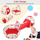Foldable Kids Play Tent Child Toddlers Crawl Tunnel 3 In 1 Baby Ball Poll Toy